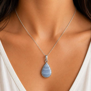 Blue Lace Agate Pendant Collection