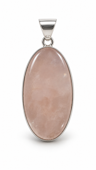 Rose Quartz Oval Pendant