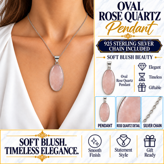 Rose Quartz Oval Pendant