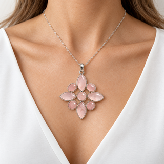 Rose Quartz Multi-stone Pendant