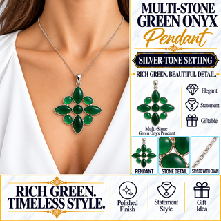 Green Onyx multi- stone Pendant