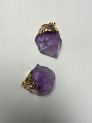 Raw Amethyst Pendant