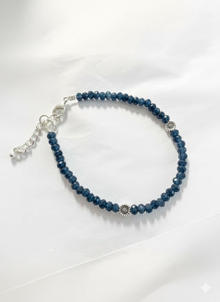 Single-Strung Gemstone Bracelets – Adjustable with 925 Sterling Silver