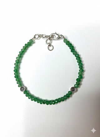 Single-Strung Gemstone Bracelets – Adjustable with 925 Sterling Silver