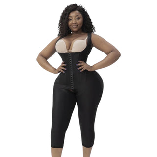 Knee Length Open Bust Bodysuit Waist Trainer