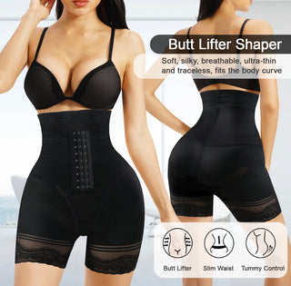 Wide Band high waist compression faja shapewear shorts