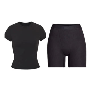 Ribbed Boxer & T-Shirt Set