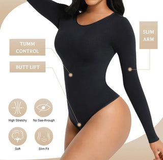 Classic Fit Long Sleeve Scoopnect Bodysuit